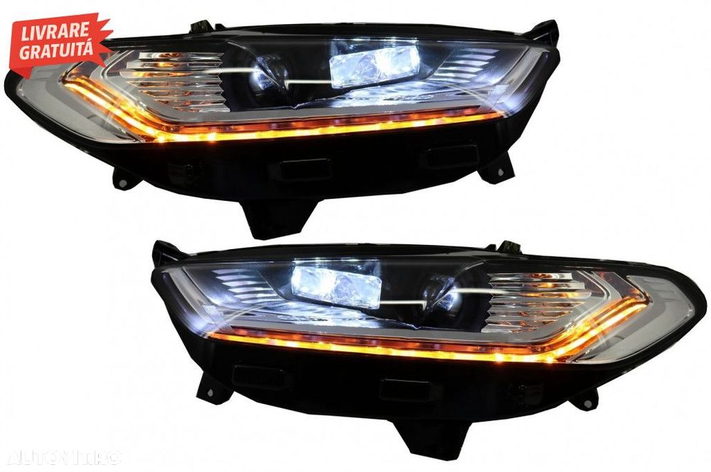 Faruri LED DRL Ford Mondeo MK5 (2013-2018) Semnalizare Secventiala Cro - 8