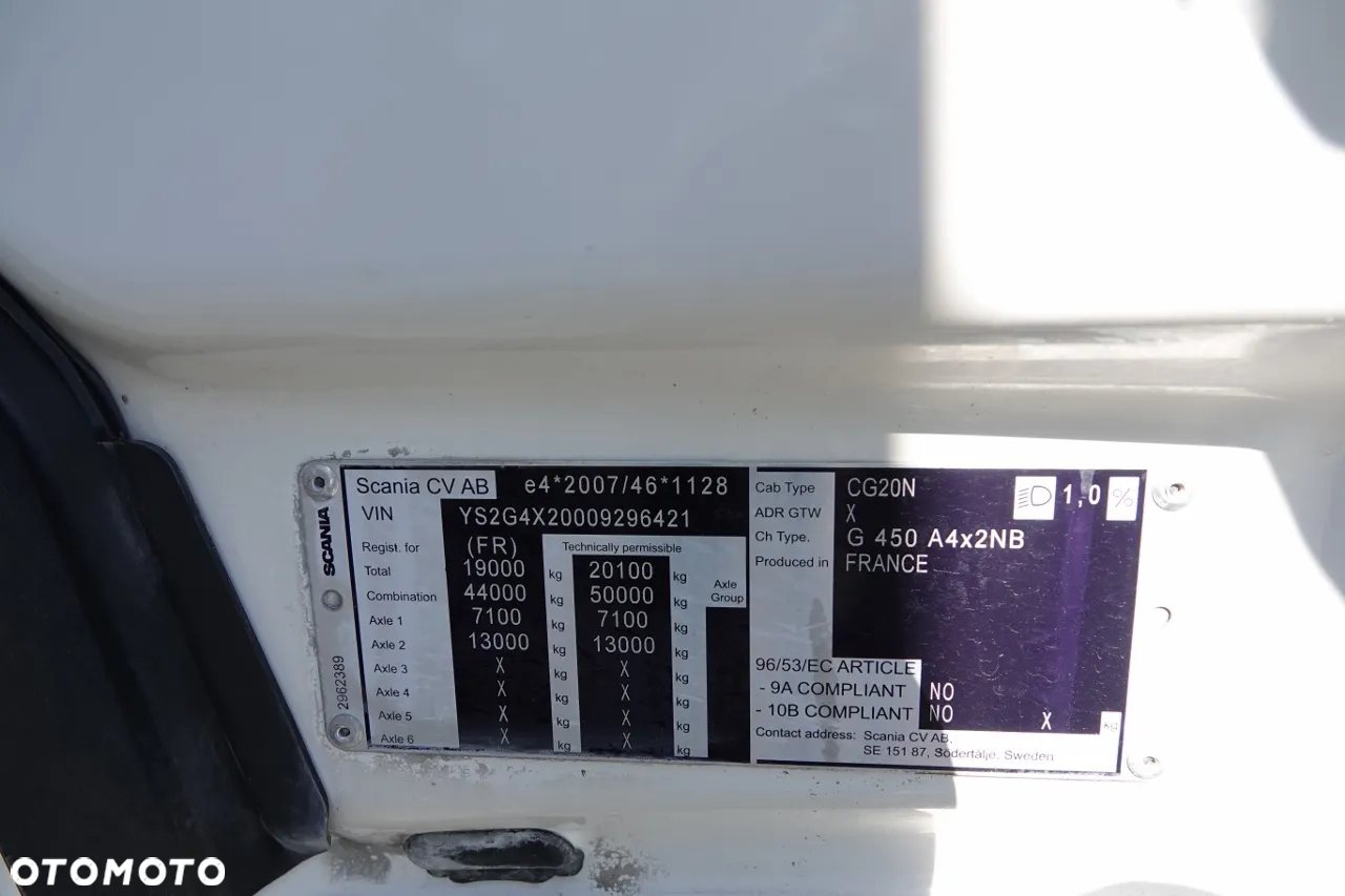 Scania R 450 / RETARDER / NISKA KABINA /  HYDRAULIKA / CAŁA NA PODUSZKACH / OPONY 100%  / PO KONTRAKCIE SERWISOWYM - 36
