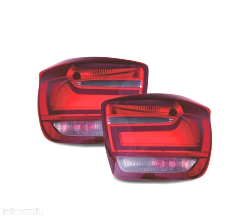 FAROLINS TRASEIROS PARA BMW SERIE1 F20 F21 11- VERMELHO FUMADOS - 1