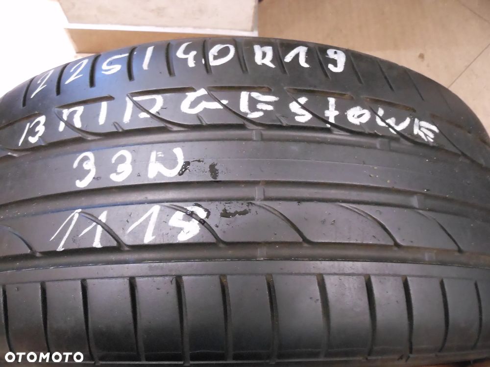 Opona pojedyńcza 225/40r19 bridgestone potenza s001 6mm lato - 1
