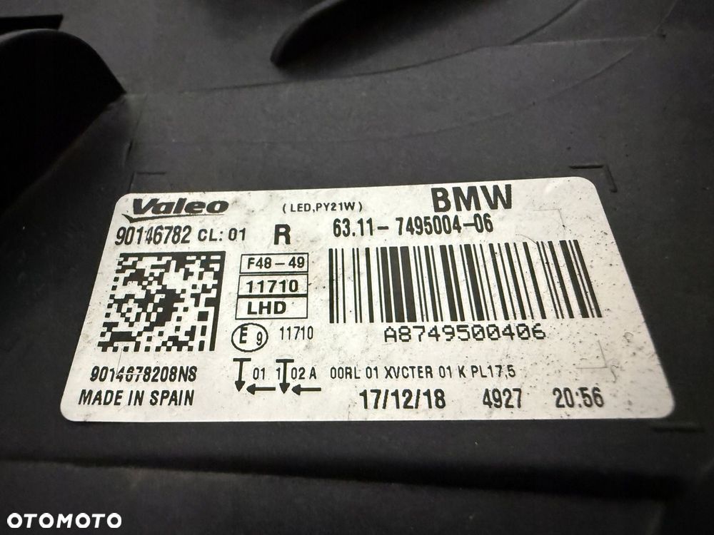 BMW X1 F48 FULL LED LAMPA LEWA PRAWA REFLEKTOR LEWY PRAWY DEMONTAŻ - 12