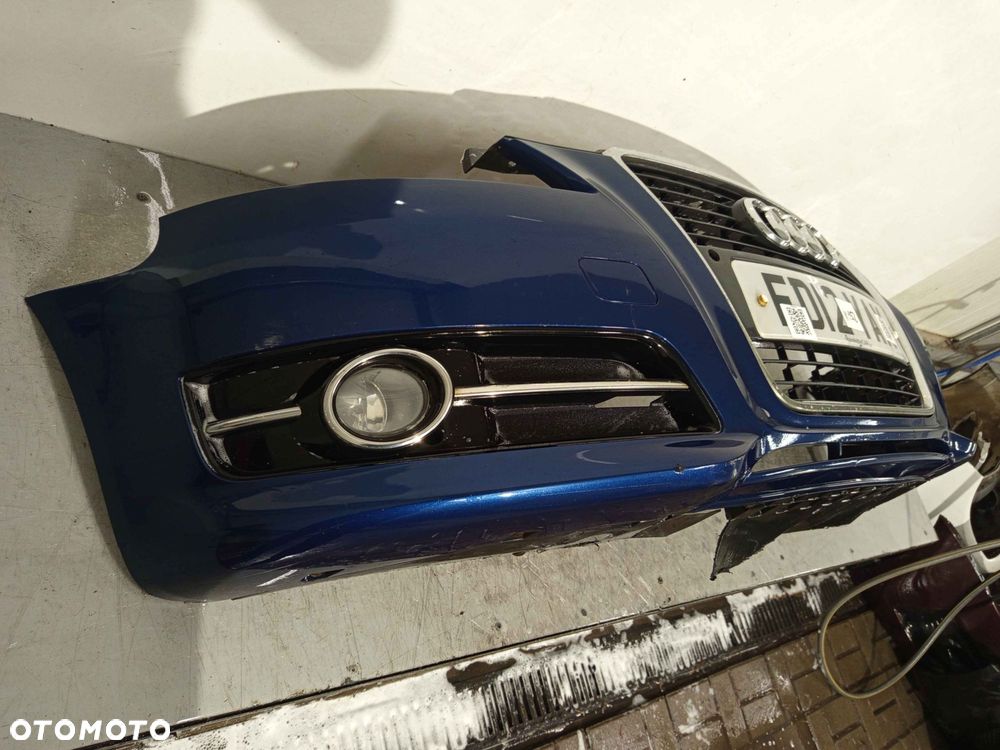 + ZDERZAK PRZÓD PRZEDNI AUDI A3 8P S LINE DRUGI LIFT 2 FL LX5Q NIEBIESKI HALOGENY - 3
