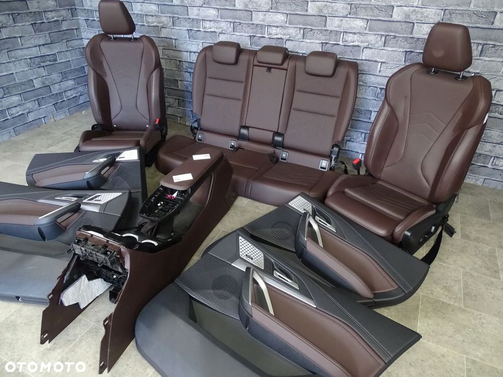 FOTELE BMW X1 U11 FOTELE KANAPA BOCZKI TUNEL BRĄZOWA SKÓRA M SPORT EUROPA - 4