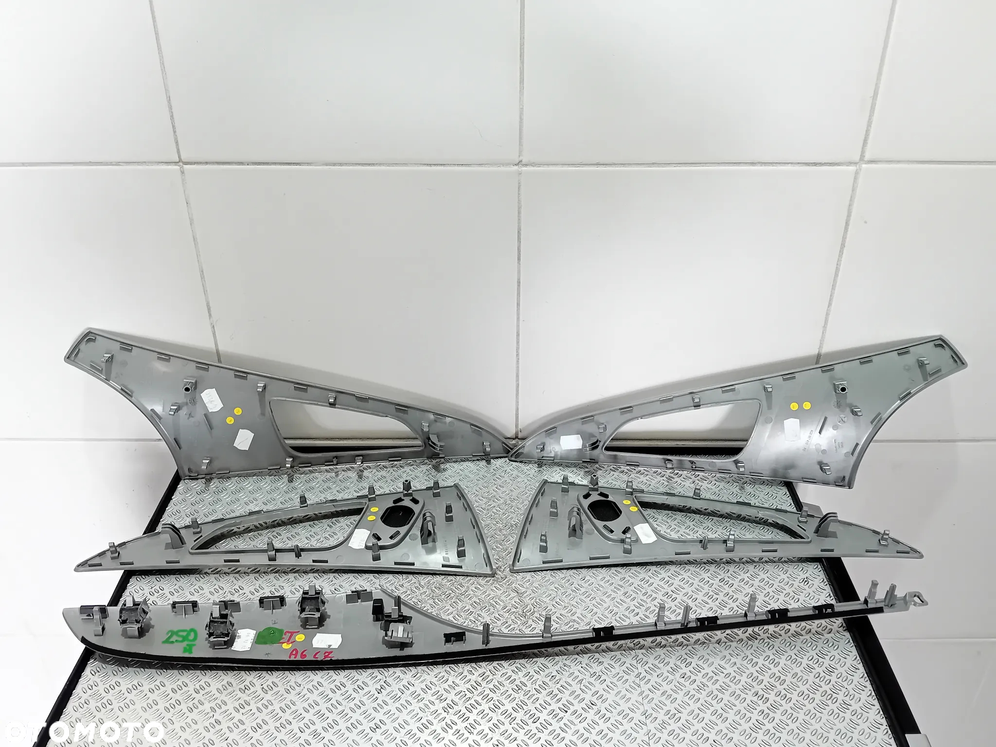dekory wnętrza komplet srebrne Audi A6 C7 2012 - 5