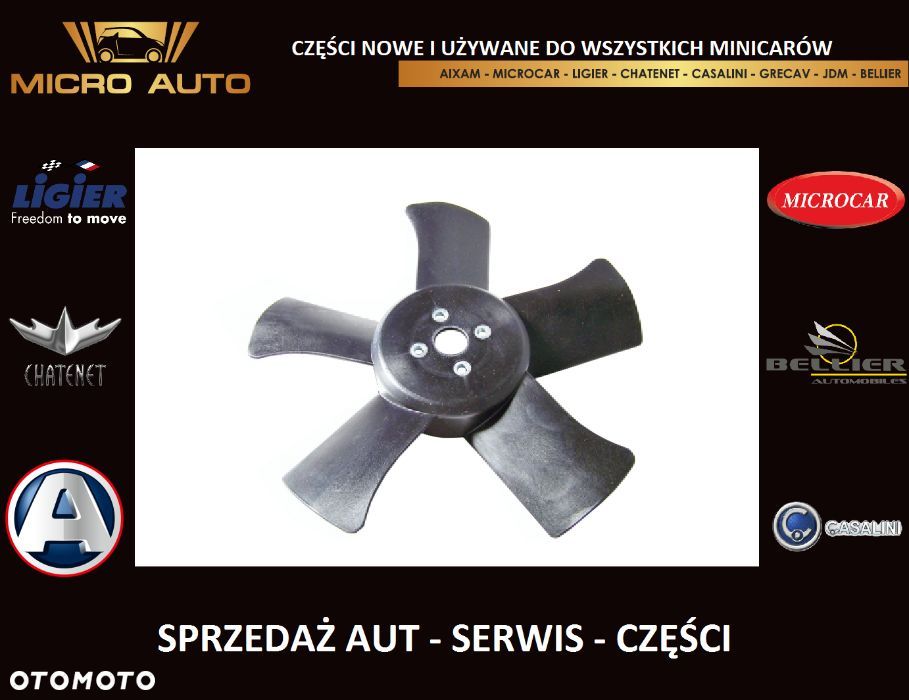 Wentylator chłodnicy Lombardini Microcar Aixam Ligier JDM Grecav - 1