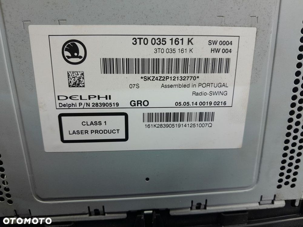 SKODA SUPERB II LIFT RADIO RADIOODTWARZACZ PŁYT CD 3T0035161K - 5