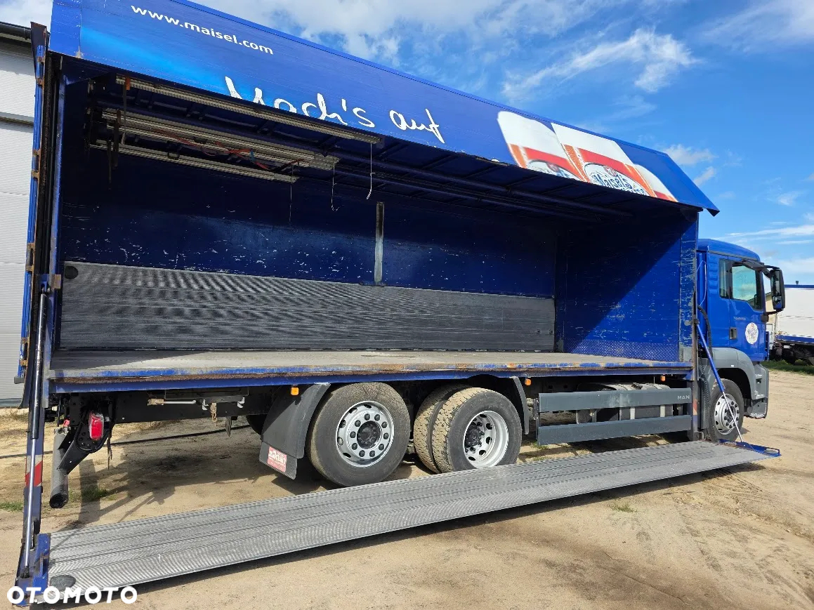 MAN TGS 26.360 TYLKO 412 TYS km BURTY OTWIERANE HYDRAULICZNIE KLIMATYZACJA - 6