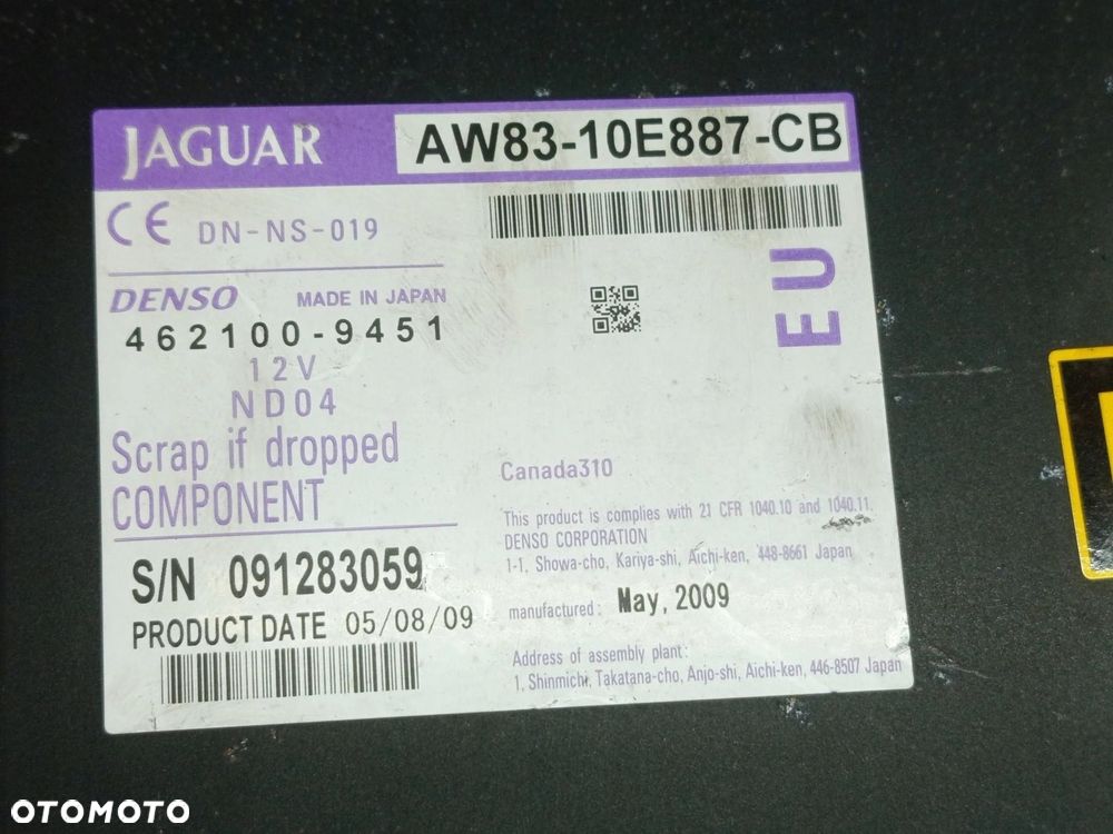 NAWIGACJA CZYTNIK CD DVD NAVIGACJI JAGUAR XF X250 AW83-10E887-CB - 5