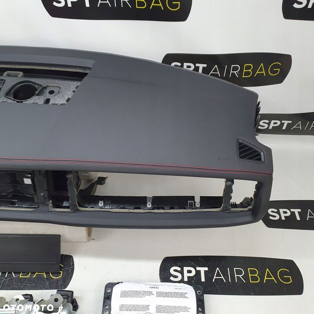 SKODA KODIAQ DESKA ROZDZIELCZA KONSOLA KOKPIT PULPIT PODUSZKI AIRBAG AIR BAG PASY KIT SET - 4