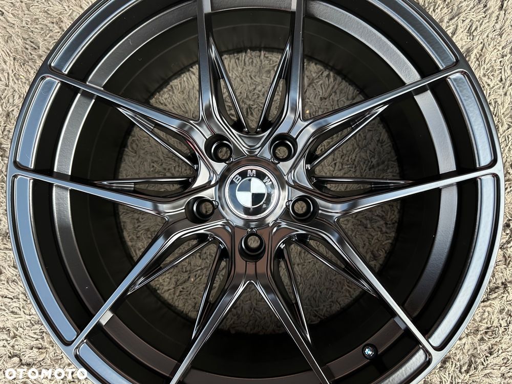 Nowe czarne alufelgi 18 BMW 5x120 felgi 8j ET35 F10 Z3 Z4 E46 X1 X3 E83 F25 E90 F30 F34 GT F01 F12 F20 E87 E60 xDrive Opel Insignia JR44 JR21 Haxer HX036 Styling M Pakiet Forzza Oregon - 3