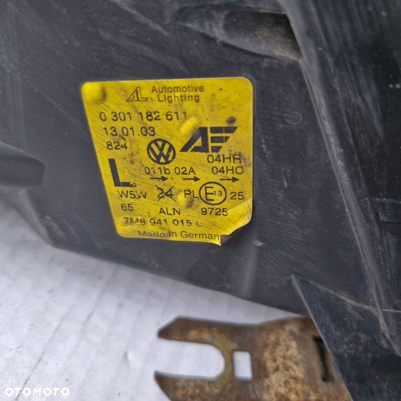 LAMPA REFLEKTOR GŁÓWNY LEWY VOLKSWAGEN SHARAN I LIFT ANGLIK 7M4941015L - 6