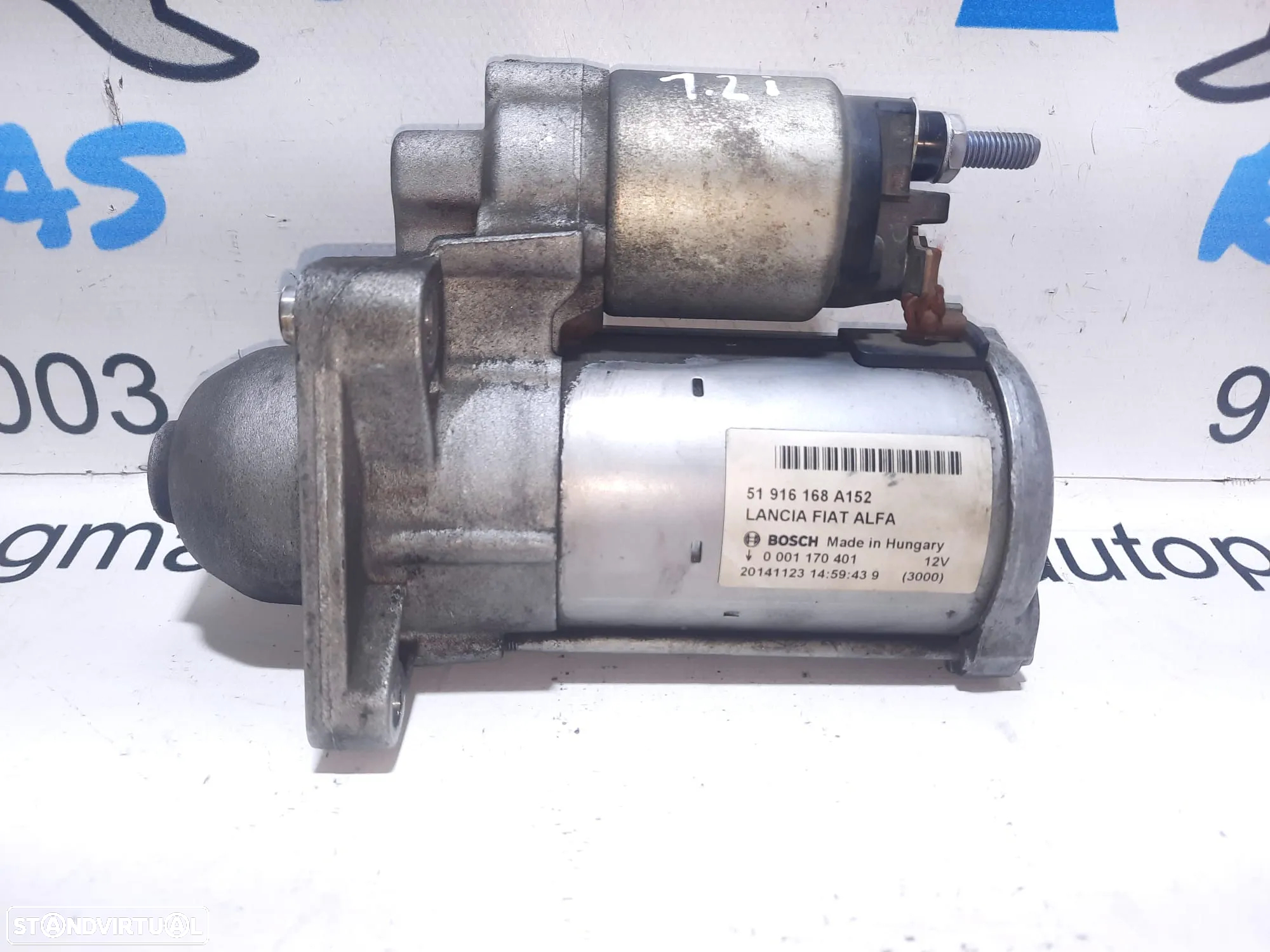 MOTOR ARRANQUE FIAT 500 312 1.2i 8V 69CV 169A4000 51916168 51916168A152 0001170401 FIAT 500X PANDA TIPO PUNTO ALFA ROMEO MITO GIULIETTA - 2