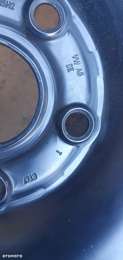 Felga stalowa zapas VW 5x112 15" 6J ET47 1K0601027C - 12
