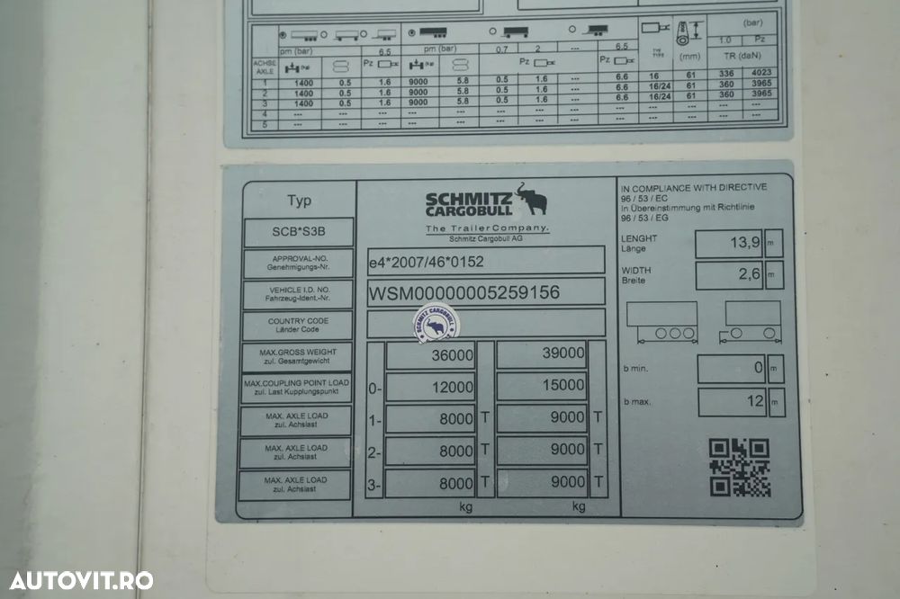 Schmitz Cargobull / REFRIGERAT / TRANSPORTOR MAXIMA 100 / TRANSPALET / AXĂ RIDICATĂ / AXE SCHMITZ - 26