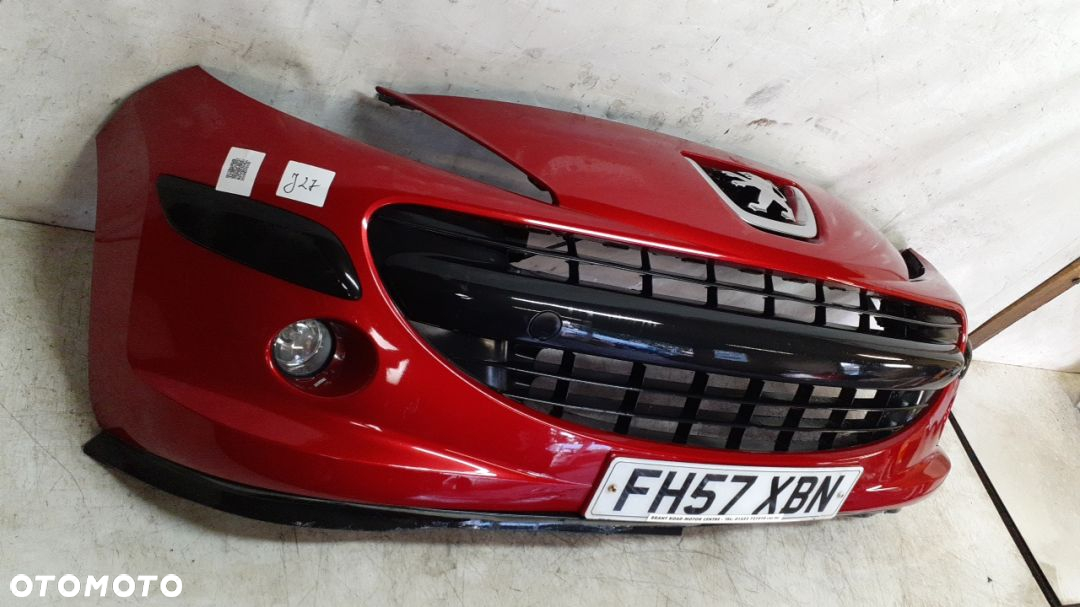) ZDERZAK PRZÓD PRZEDNI PEUGEOT 207 EKQD BORDO BORDOWY HALOGENY - 2