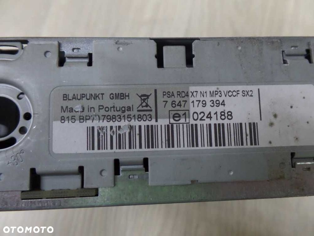 PEUGEOT PARTNER BERLINGO III RADIO CD RD4 MP3 X7 7647179394 96645132 - 6