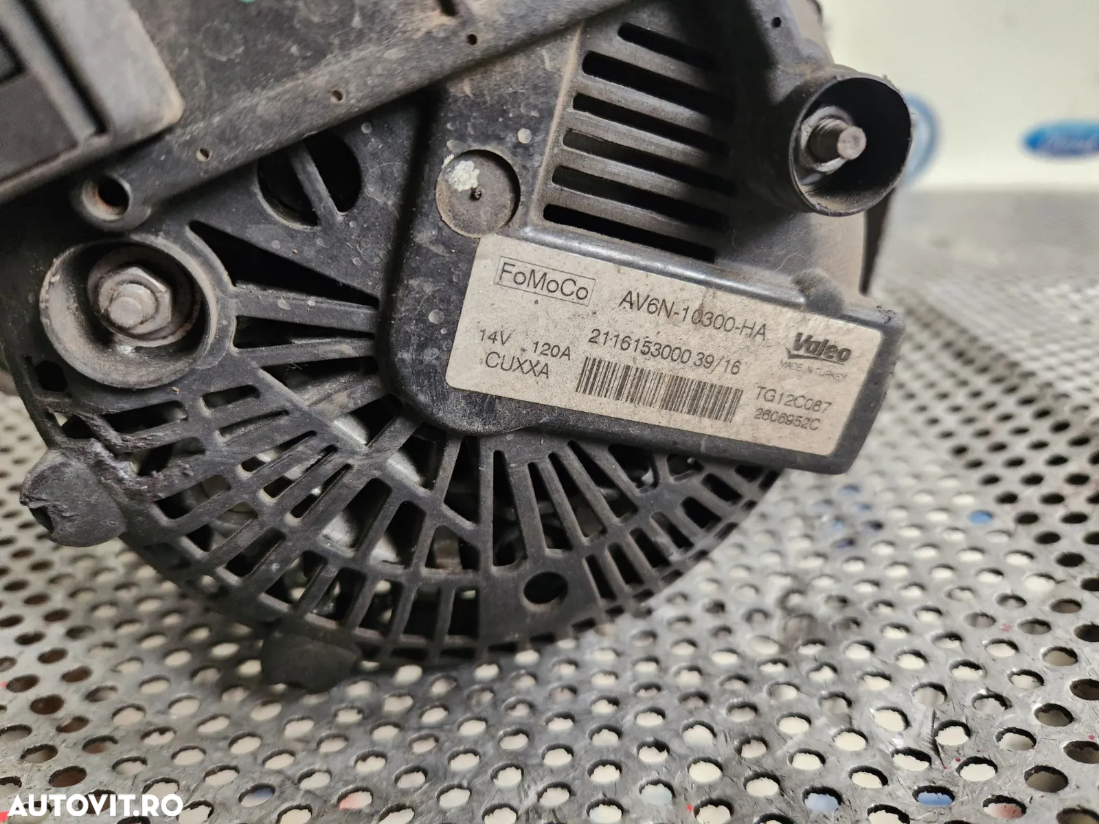 Alternator Ford 1.4 1.5 1.6 TDCI Fiesta 6 Fusion Mondeo Transit Tourneo Connect Focus Etc. Cod AV6N - 6