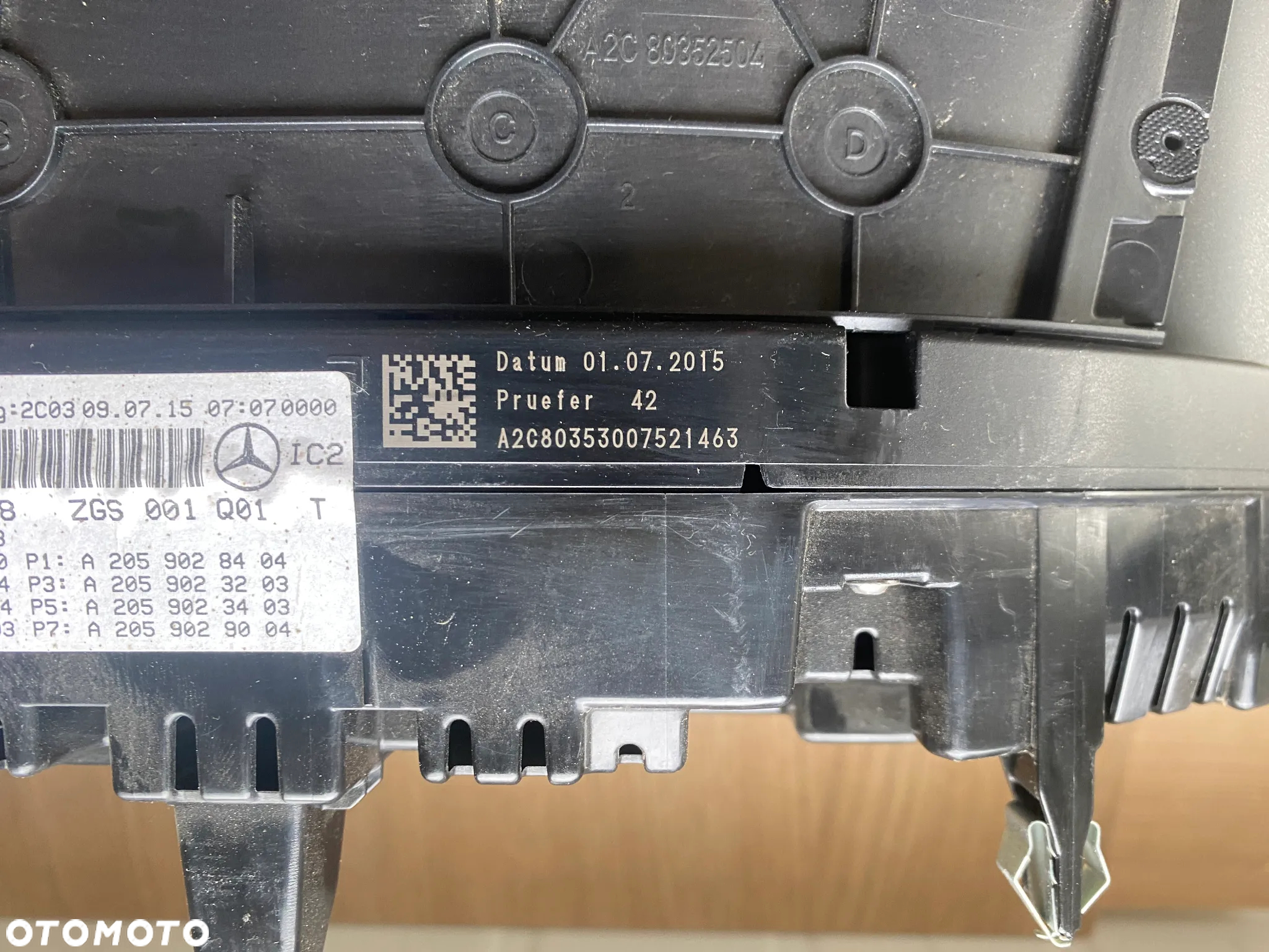 LICZNIK ZEGARY MERCEDES KLASA C W205 A2059001018 - 8