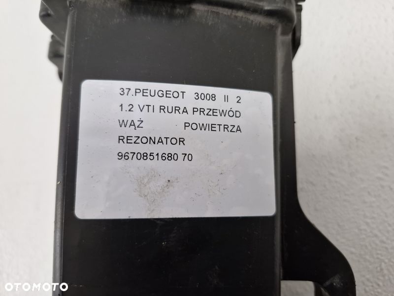 peugeot 3008 ii 2 1.2 vti rura przewód wąż powietrza rezonator 9670851680 - 6