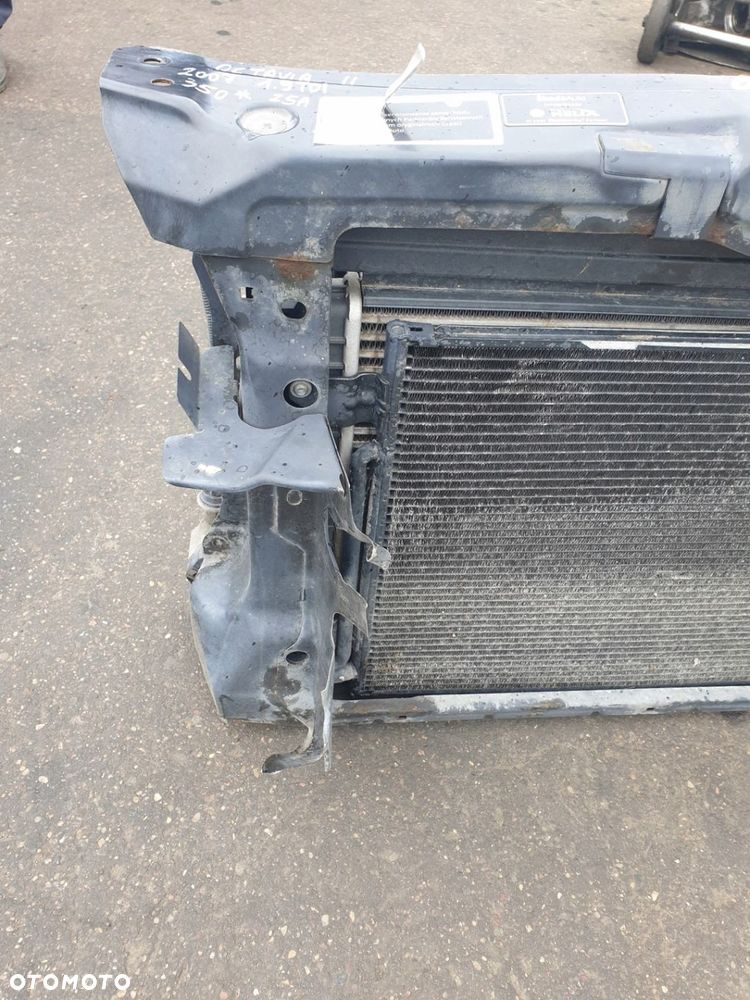 PAS PRZEDNI WZMOCNIENIE CZOŁOWE KOMPLET CHŁODNIC SKODA OCTAVIA II 2007 ROK - 5