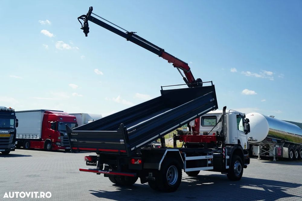 Scania P 280 / 4X2 / BASCULĂ + HDS HMF 635 K2 / RADIOCOMANDĂ / ROTATOARE / EURO 6 / - 5