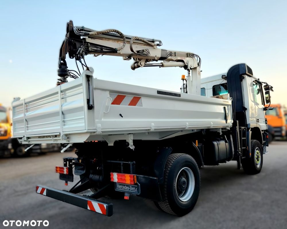 Mercedes-Benz Actros 1832 AK 4x4 – wywrotka 3-stronna MEILLER + HDS ATLAS 92.2 A2 – sterowanie radiowe - 11