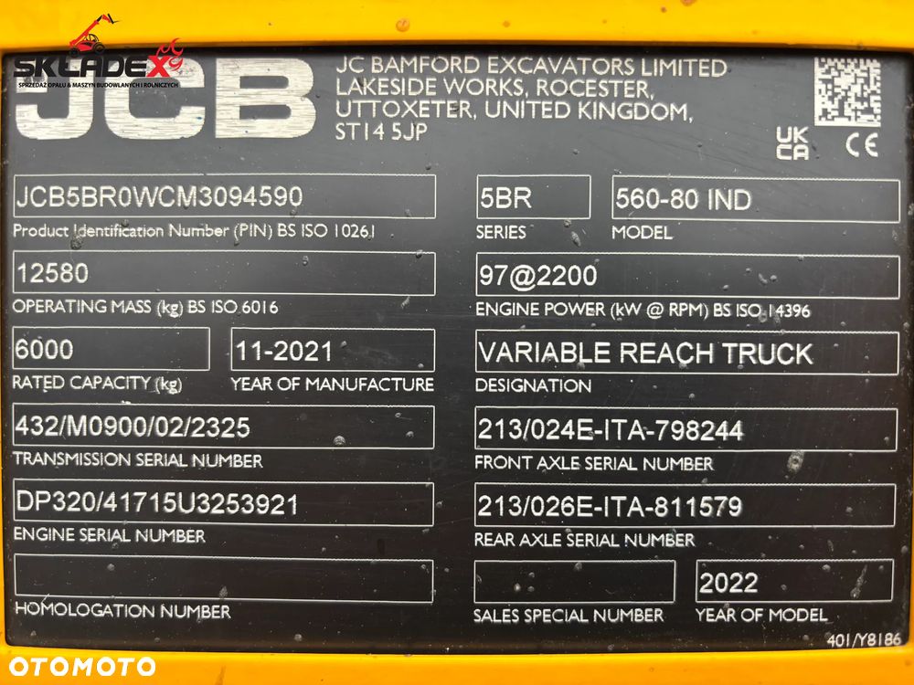 JCB 560-80 INDUSTRY PLUS WASTEMASTER | 2021/22 | 5 351 MTH |  KLIMA | Joystick | Łycha | - 18