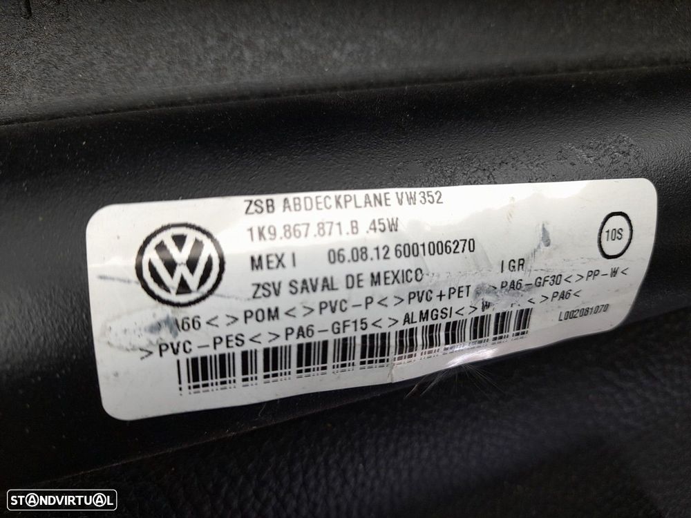 Chapeleira / tampo da mala VOLKSWAGEN Golf V Variant (1K5) - 2