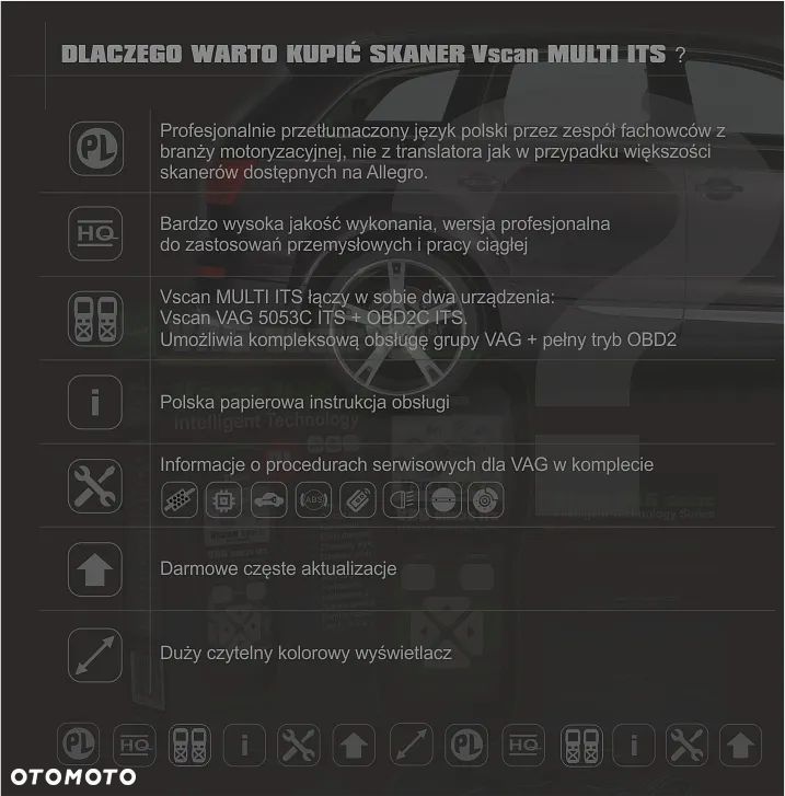 Tester diagnostyczny Vscan MULTI ITS 2w1 VAG + OBD2 - 4