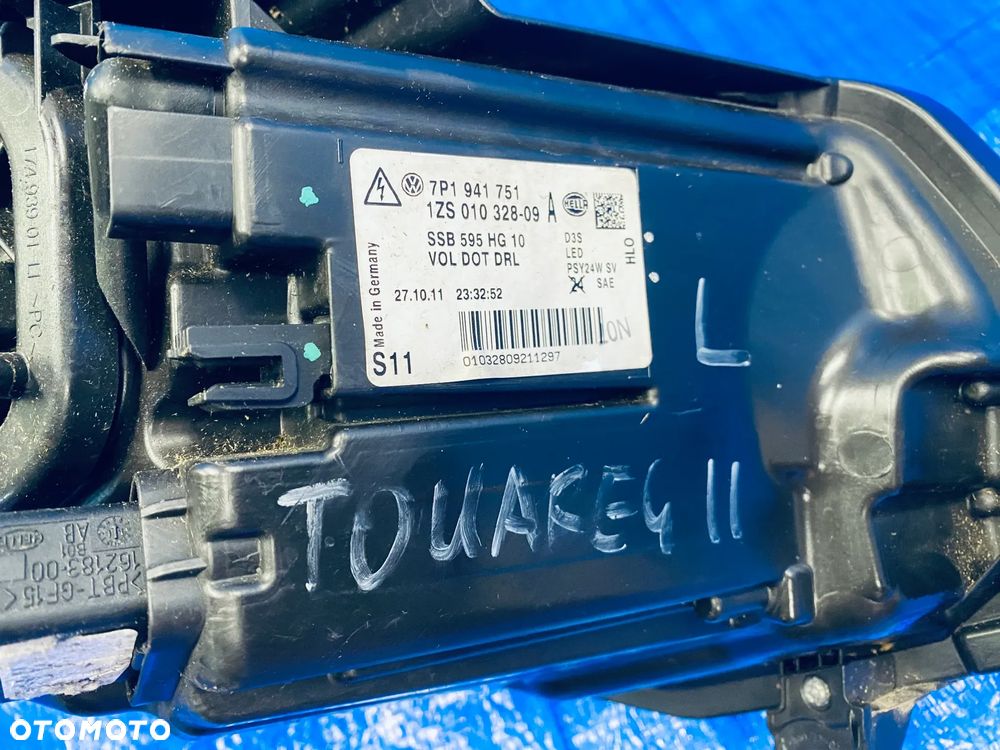 REFLEKTOR LAMPA LEWA LEWY PRZÓD PRZEDNIA VW VOLKSWAGEN TOUAREG II 12R ; 7P1941751 ORYGINAŁ - 11
