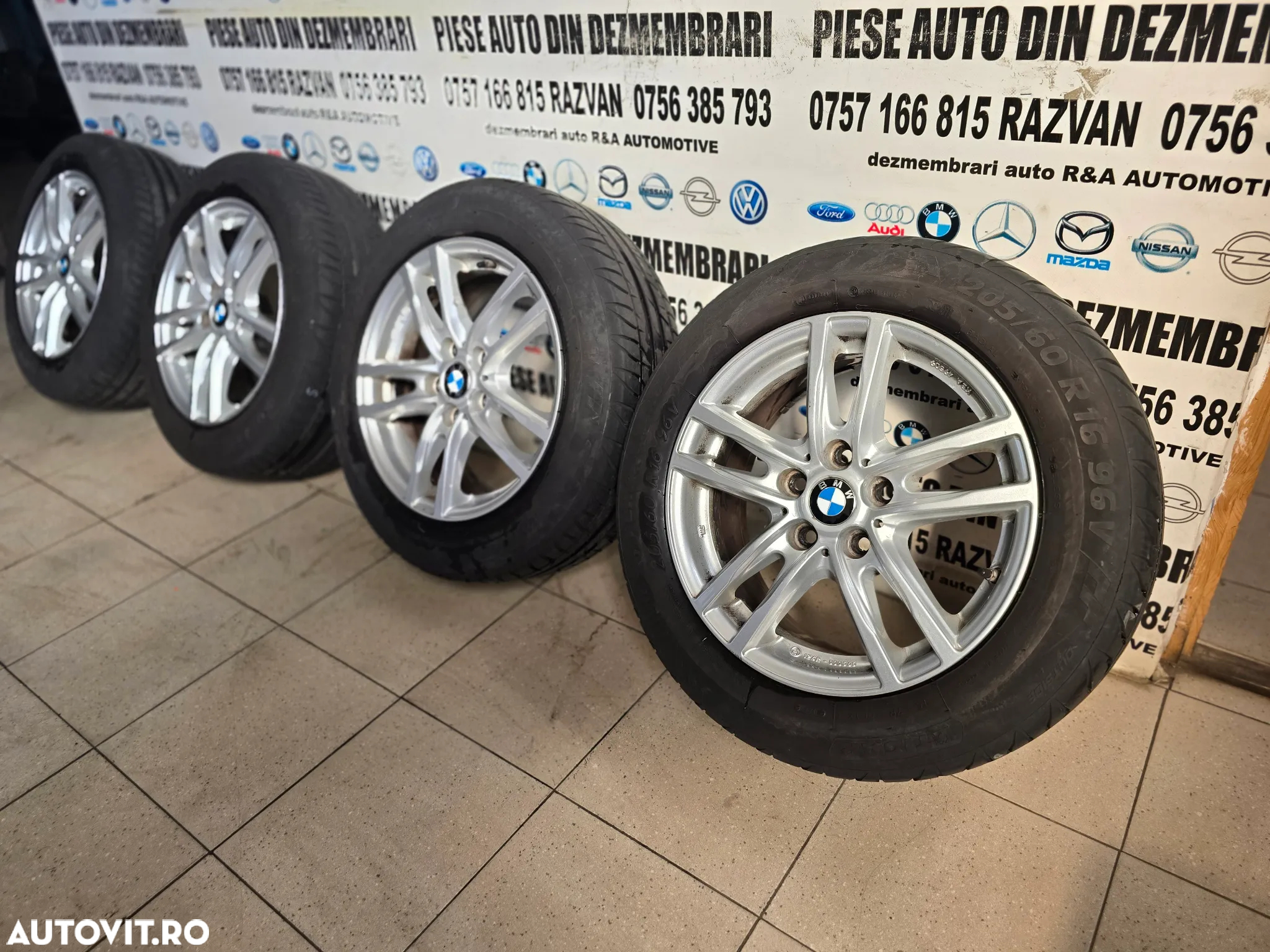 Set Jante Aluminiu Bmw F45 F46 Seria 2 X1 X2 F39 F48 5x112 205/60R16 Anvelope Vara F Bune - 4