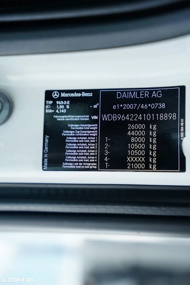 Mercedes-Benz AROCS 2658 / BASCULATOR 3 LATE / SARCINĂ UTILĂ 14 TONE / JANTE DIN ALIAJ / EURO 6 / - 39