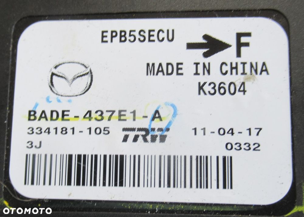 MAZDA 3 III MODUŁ STEROWNIK HAMULCA BADE-437E1-A - 2
