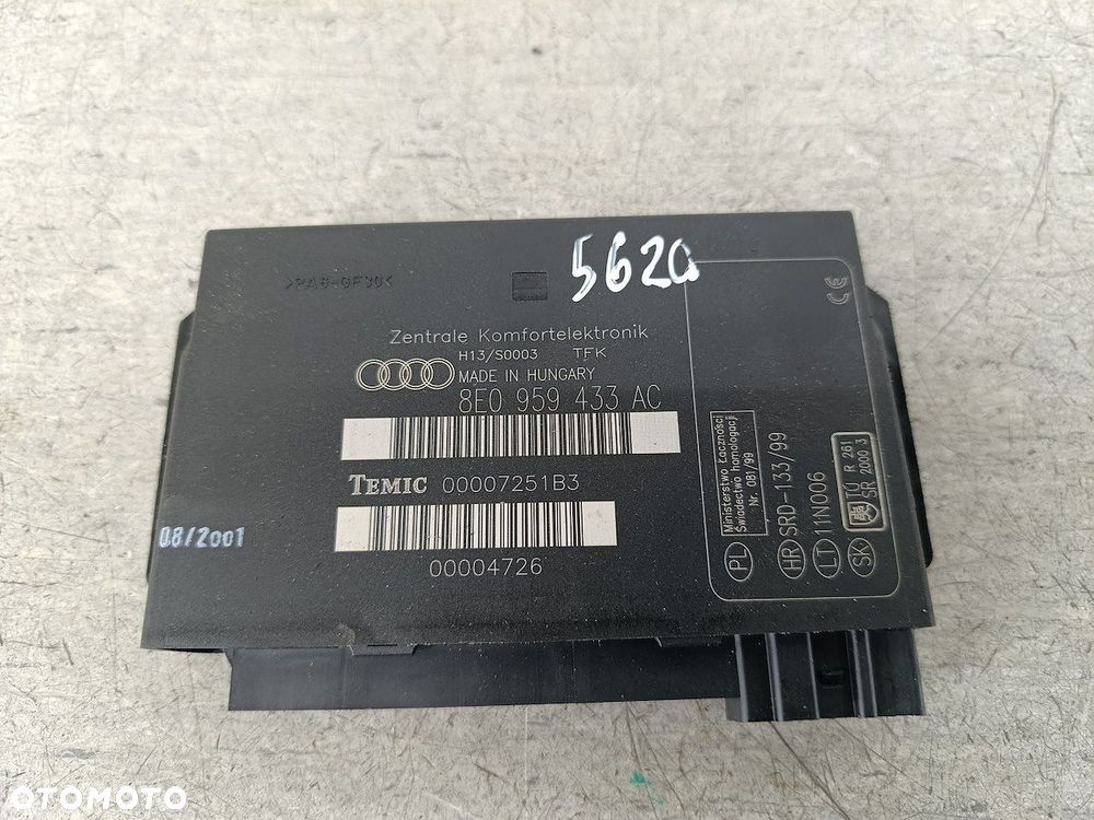 MODUŁ KOMFORTU AUDI A4 B6 8E0959433AC  TEMIC - 1