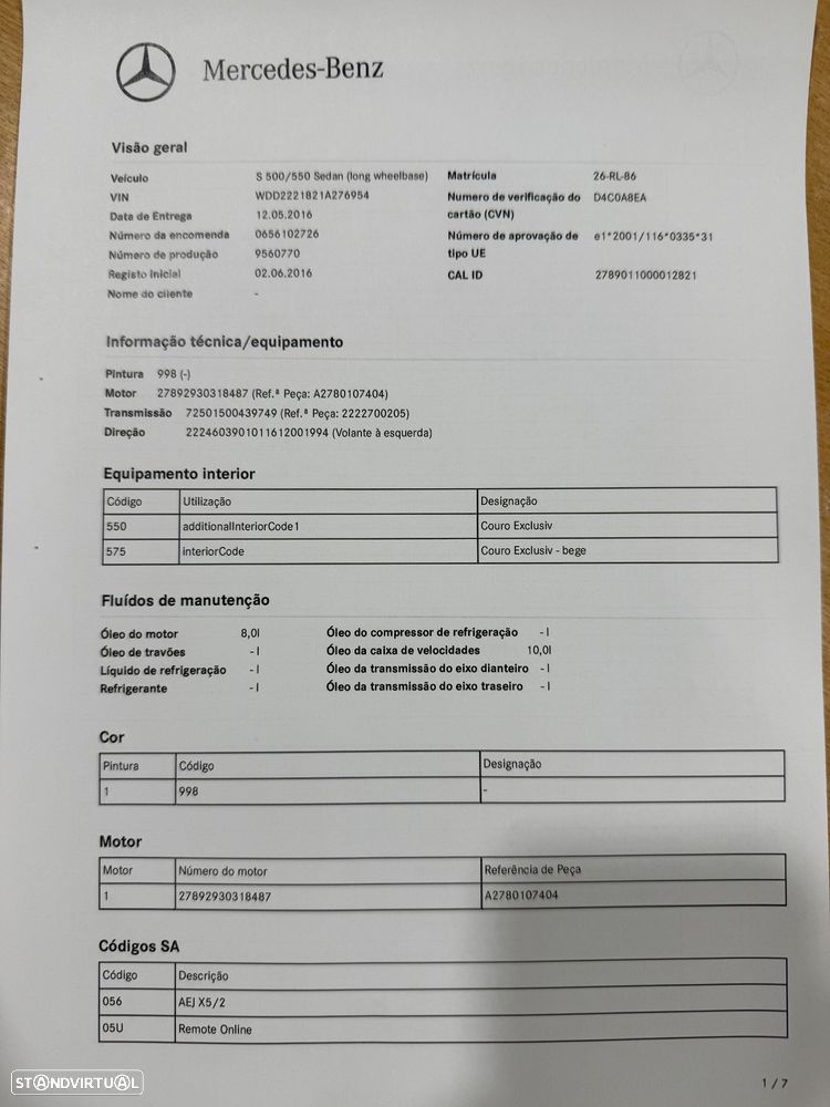 Mercedes-Benz S 500 Longo - 55