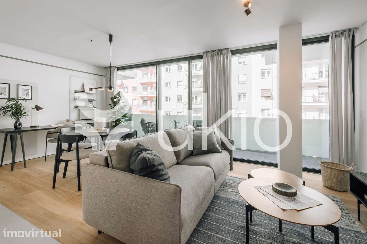 Apartamento T2 com ginásio e piscina em Amoreiras - Grande imagem: 2/22