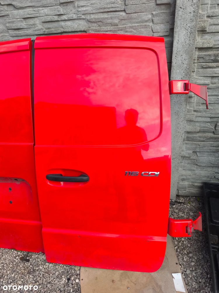 Drzwi tył tylne komplet lewe prawe Mercedes-Benz Vito w447 czerwone - 3
