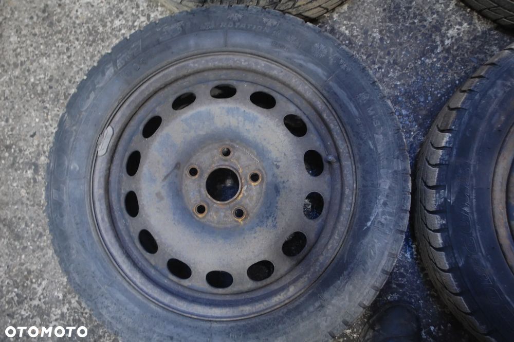 FELGI STALOWE + OPONY ZIMOWE 205/55R16 1K0601027A 5X112 ET50 6.5J SEAT LEON II VW SKODA AUDI - 5