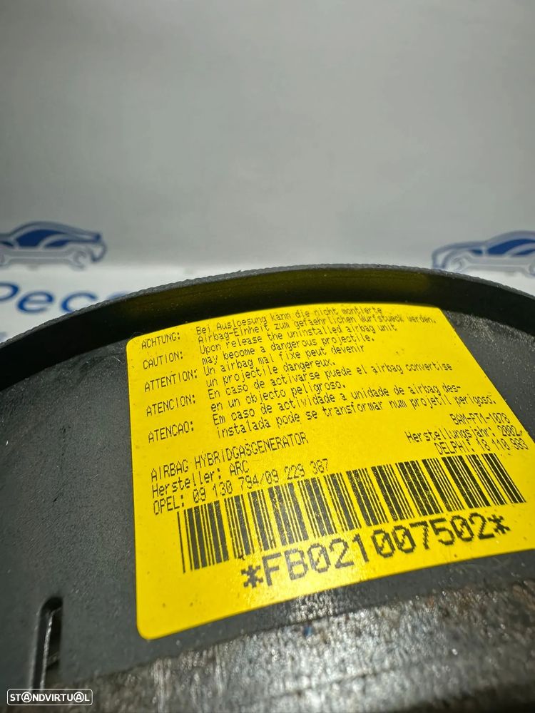 .Airbag Volante Condutor Original GM Opel Corsa C 09130794 2000 - 2006 - 8