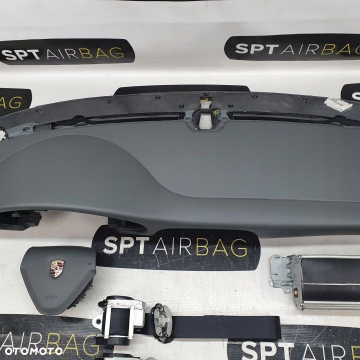 PORSCHE 997 DESKA ROZDZIELCZA KONSOLA KOKPIT PULPIT PODUSZKI AIRBAG AIR BAG PASY KIT SET - 3