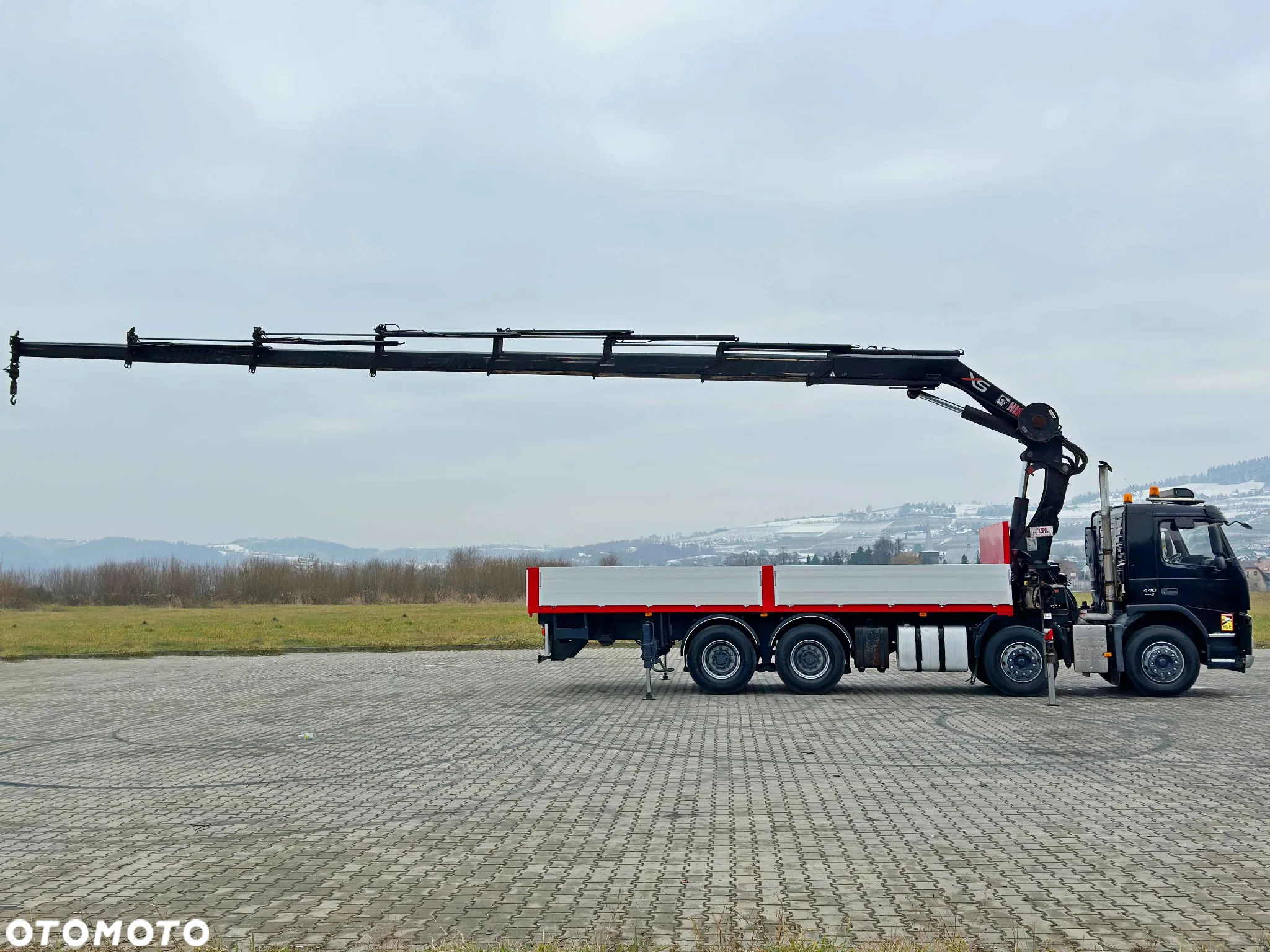Volvo FM 440 * PLATFORMA 7,30 m * HIAB 377 E - 7 HIDUO + PILOT / 8x4 - 7