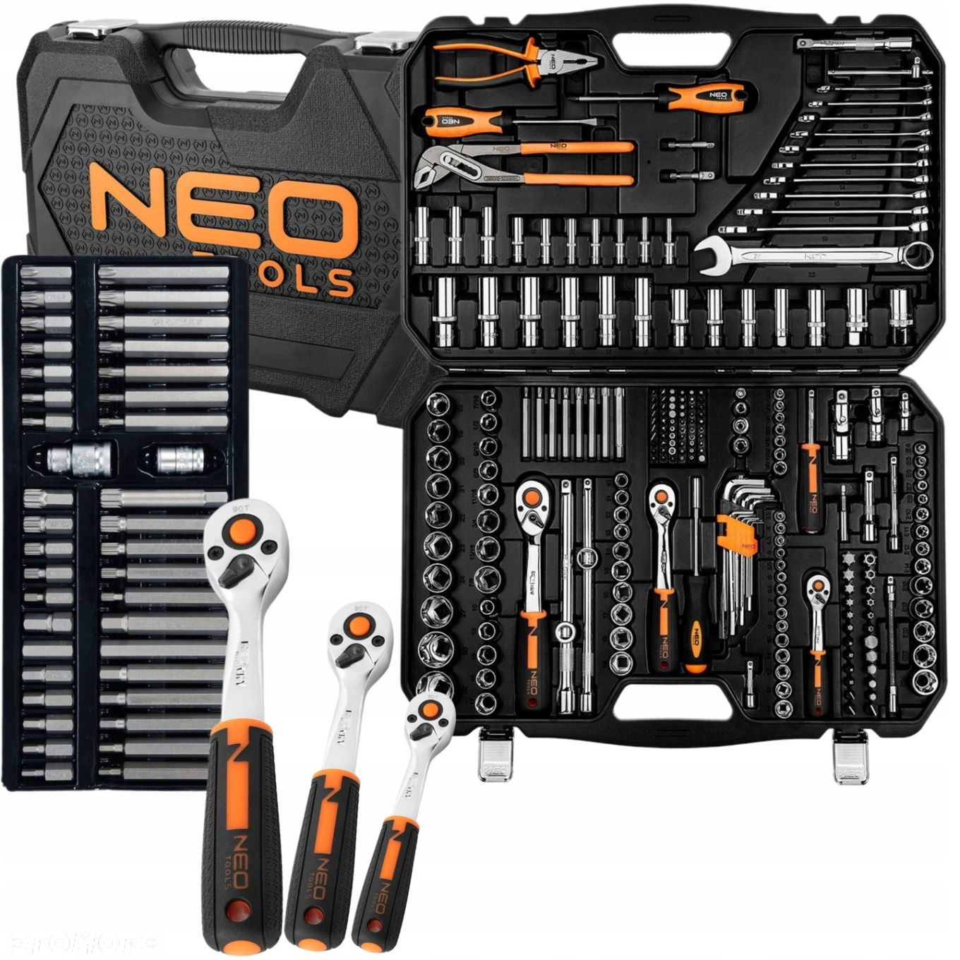 NEO ZESTAW KLUCZY NASADOWYCH 233E 1/2" 1/4" NASADKI BITY SATYNA TORX 40SZT - 15