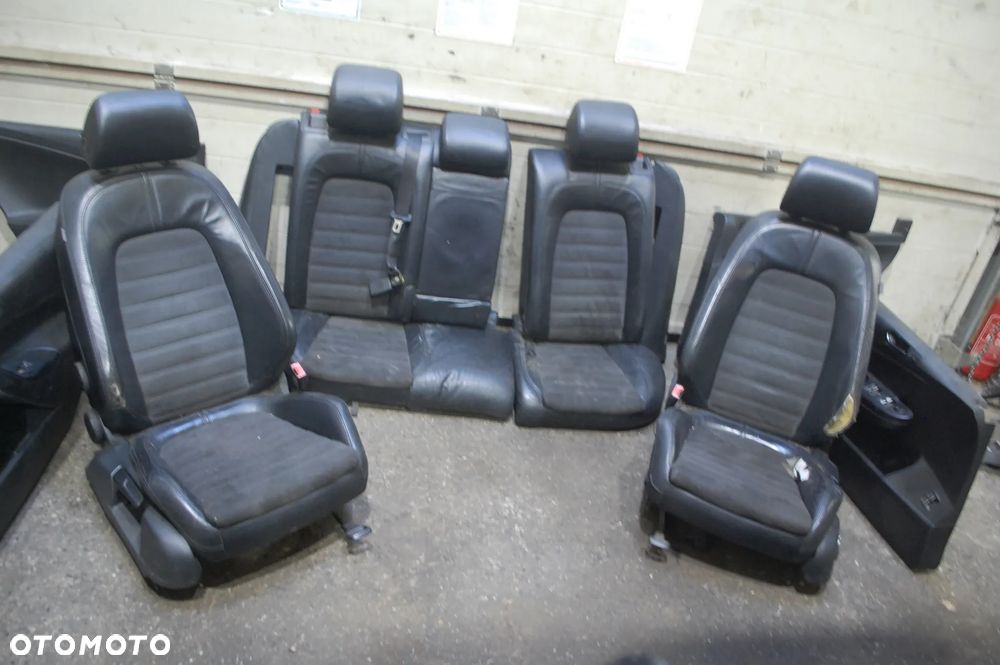 FOTELE ALCANTARA KOMPLET BOCZKI SKÓRA VW PASSAT B6 KOMBI R-LINE - 1