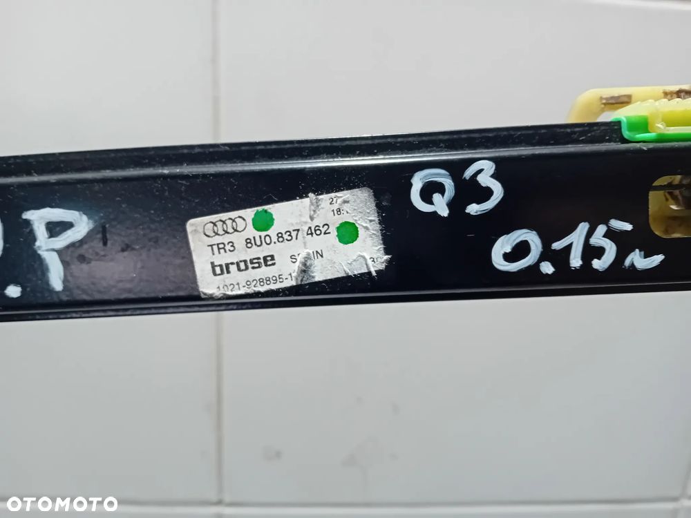 mechanizm szyby podnośnik prawy przód Audi Q3 2015 8U0837462 - 2