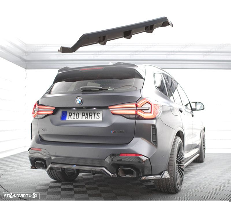 DIFUSOR BMW X3 G01 21-24 LOOK M PRETO BRILHANTE - 1