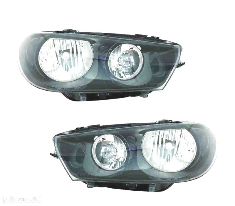 FARÓIS PARA VOLKSWAGEN VW SCIROCCO 08-14 FUNDO PRETO - 1