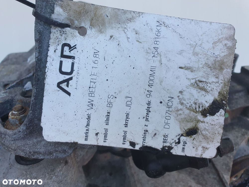 VW New Beetle 1.6 8V SKRZYNIA BIEGÓW JDJ manualna MANUAL - 7