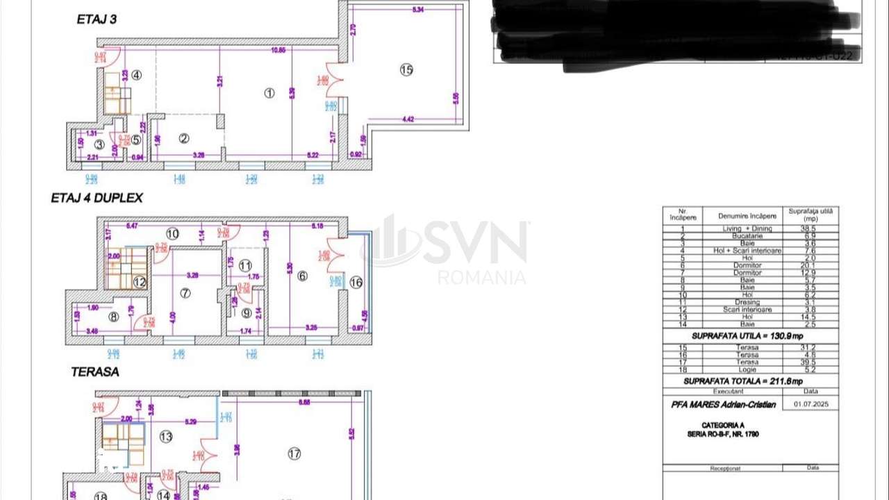 Apartament 4 Camere tip TRIPLEX- Terase 70mp EROU IANCU NICOLAE — fotografia 3
