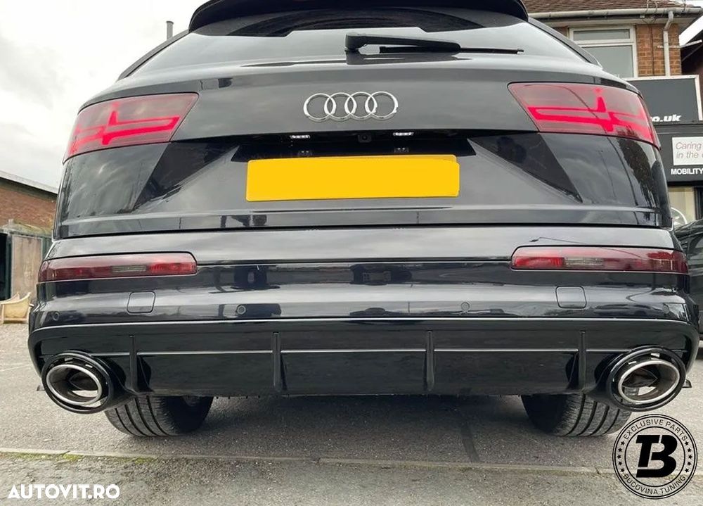 Difuzor Bara Spate cu Ornamente compatibil cu Audi Q7 4M S-Line RSQ7 Design - 15