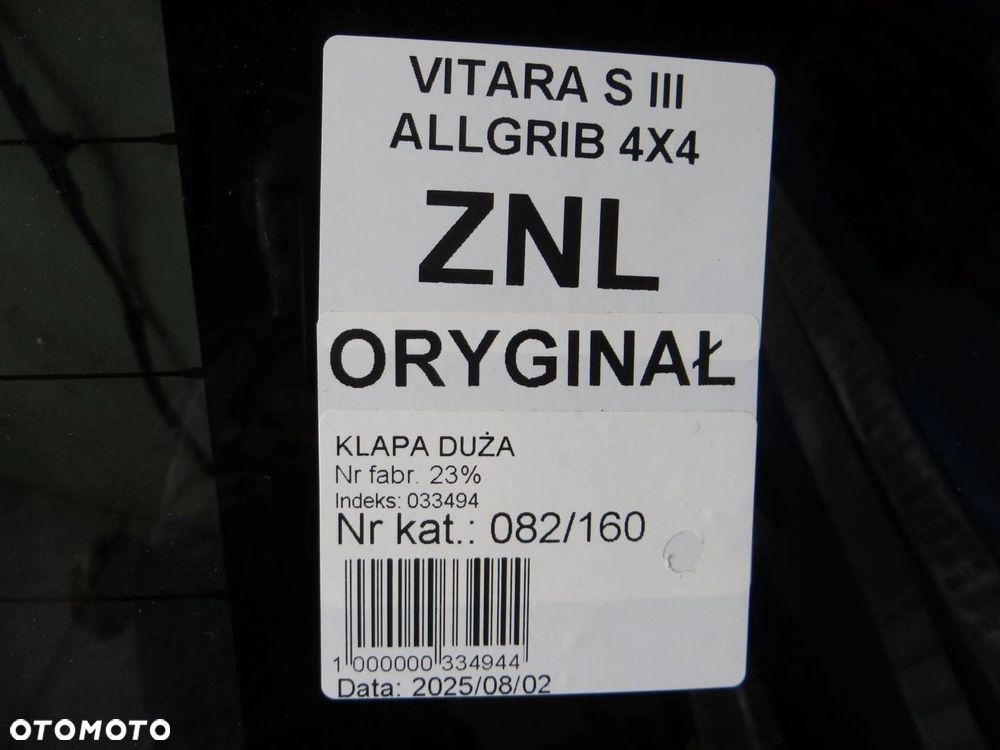 SUZUKI VITARA III KLAPA BAGAŻNIKA ZNL 14- - 8